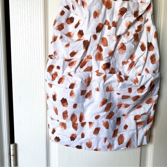 Significant Other Dress Lola Dot Ruched Open Tie Back Mini Caramel Petal 4 NWT - Picture 5 of 10